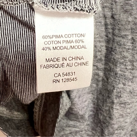 Daniel Buchler V Neck Striped Pima Cotton Blend Short Sleeve T-Shirt Size M. - Picture 4 of 4